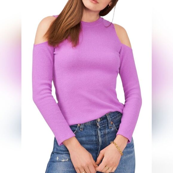 1.State Cold Shoulder Sweater in Iris Orchid NWOT - Picture 1 of 8